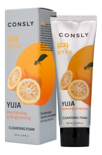 Пенка для умывания витаминизирующая кремовая с экстрактом юдзу CNS FOAM, 100 мл
