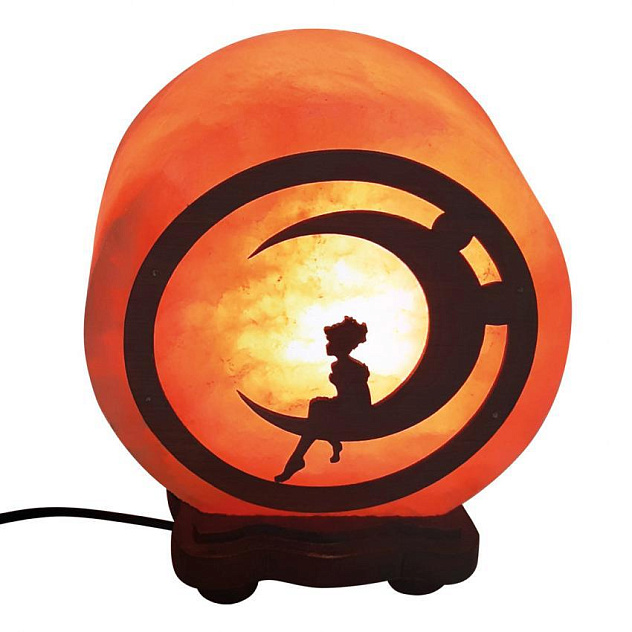 Лампа солевая Wonder Life "КРУГ-5" 2-3кг "Мальчик на луне"