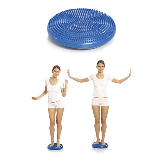 Массажная балансировочная подушка (33х5, синяя) Тривес М-512