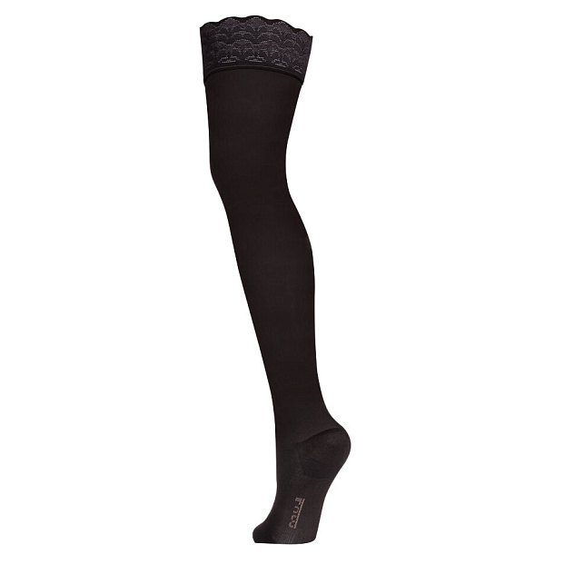 Чулки компрессионные прозрачные с ажурной резинкой (закрытый носок) 2 класс Idealista ID-301T