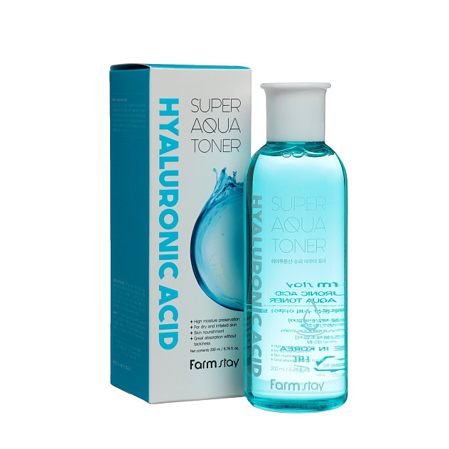 Тонер суперувлажняющий с гиалуроновой кислотой 200мл, FarmStay