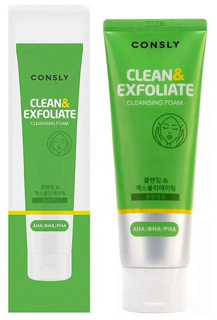 Пенка для умывания отшелушивающая с кислотами AHA, BHA, PHA CONSLY CNS FOAM, 120 мл