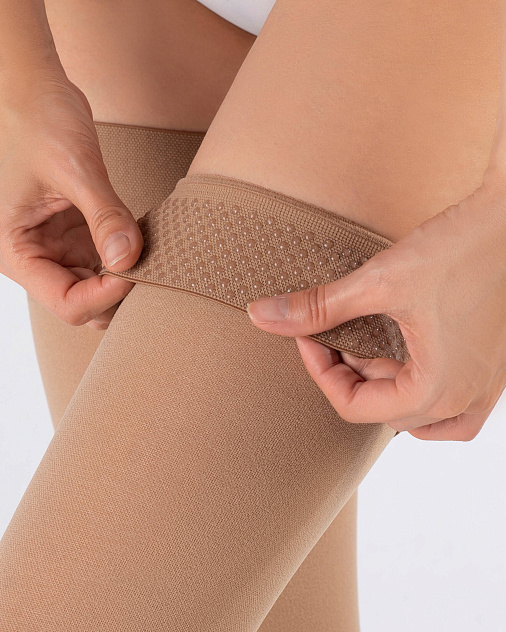 Чулки компрессионные 1 класс, закрытый носок, укороченные, на широкое бедро Ofa Bamberg Classic CC211W-MD